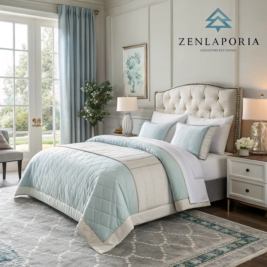 Stylish bedroom equipped with ZENLAPHORIA bedding